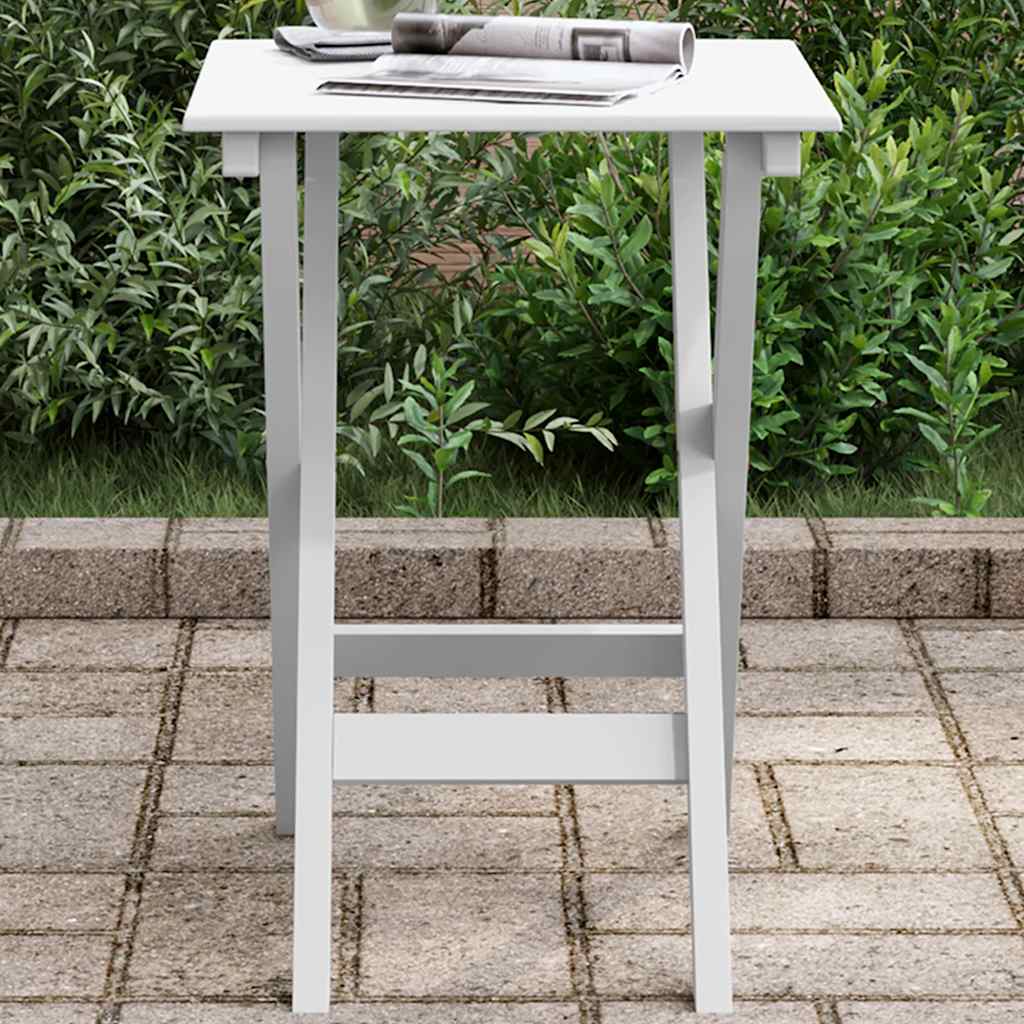 Sammenleggbart sidebord hvit heltre poppeltre