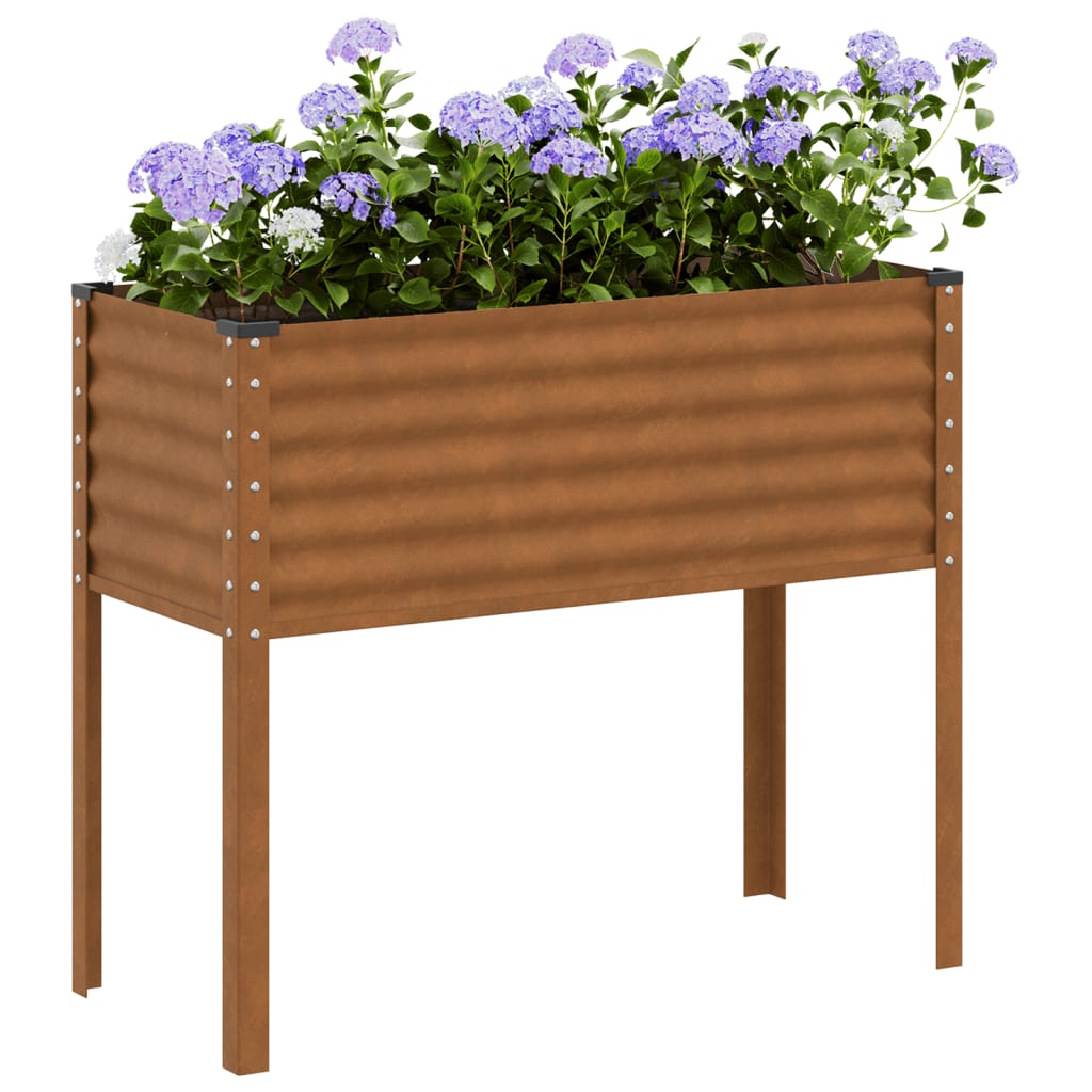 Hagepotte 100x45x90 cm værbestandig stål