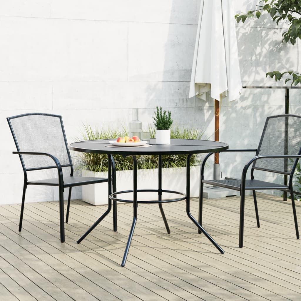 Terrassebord rundt antrasitt Ø110x72,5 cm pulverlakkert stål