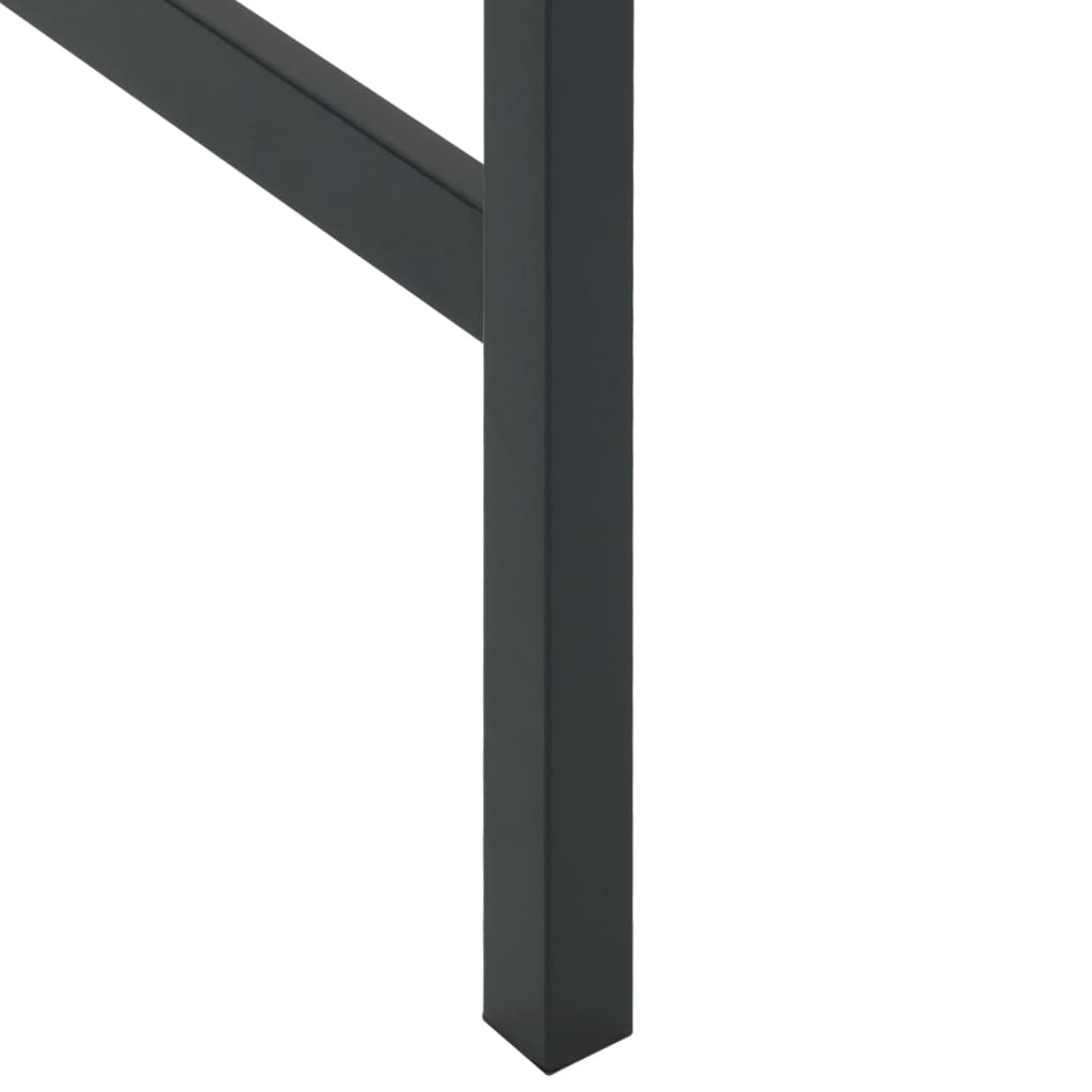 Barbord svart 100x50x110 cm pulverlakkert stål vidaXL
