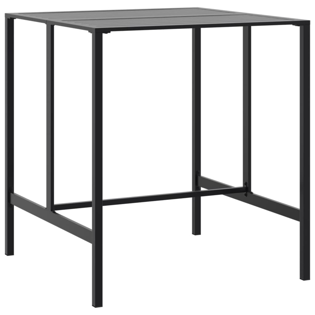 Barbord svart 100x100x110 cm pulverlakkert stål vidaXL