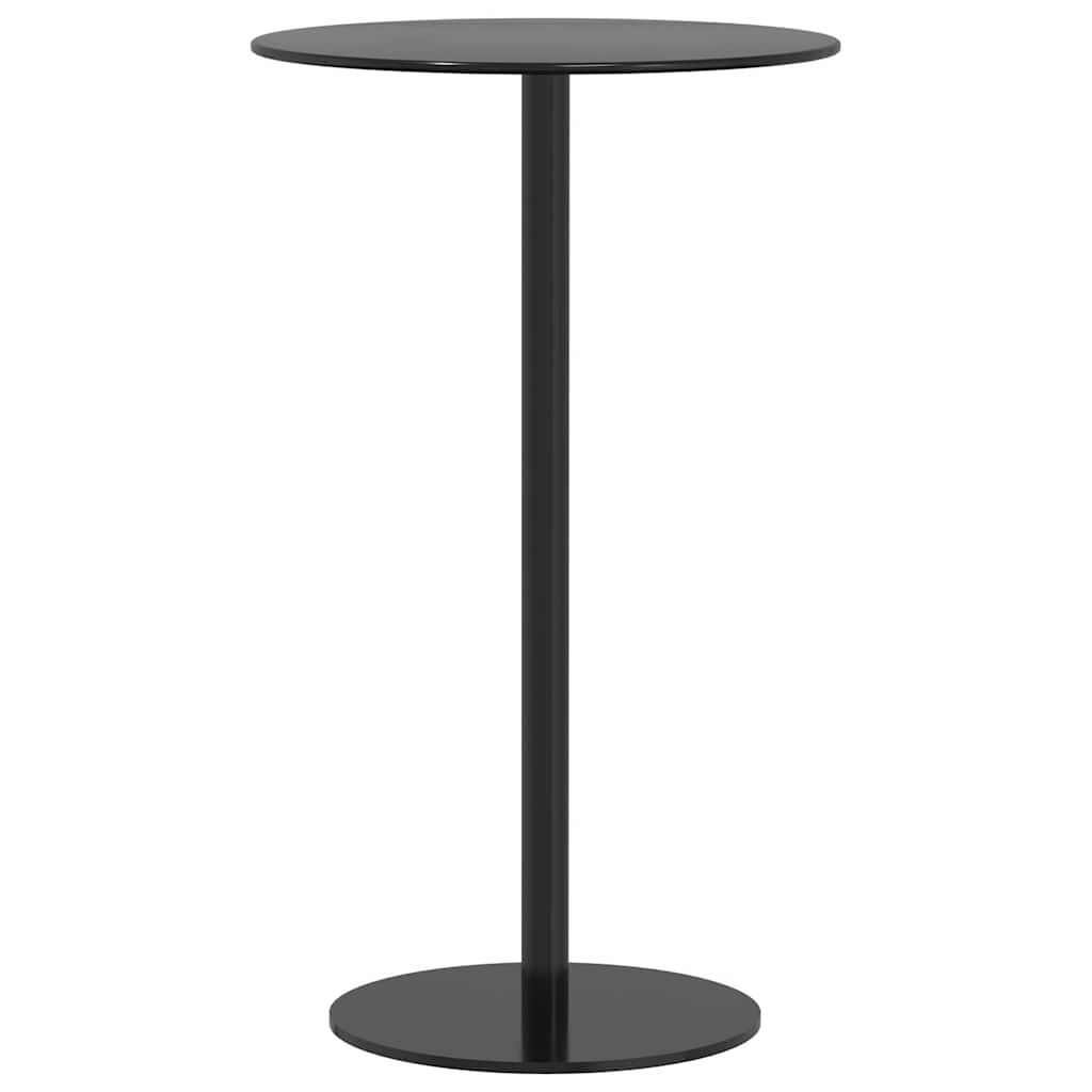 Hagebord rundt svart Ø60x105 cm stål vidaXL