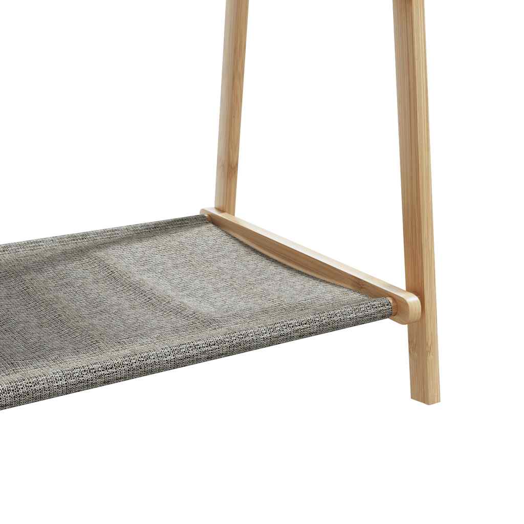 Klesstativ med hyller 106x34x102 cm bambus vidaXL