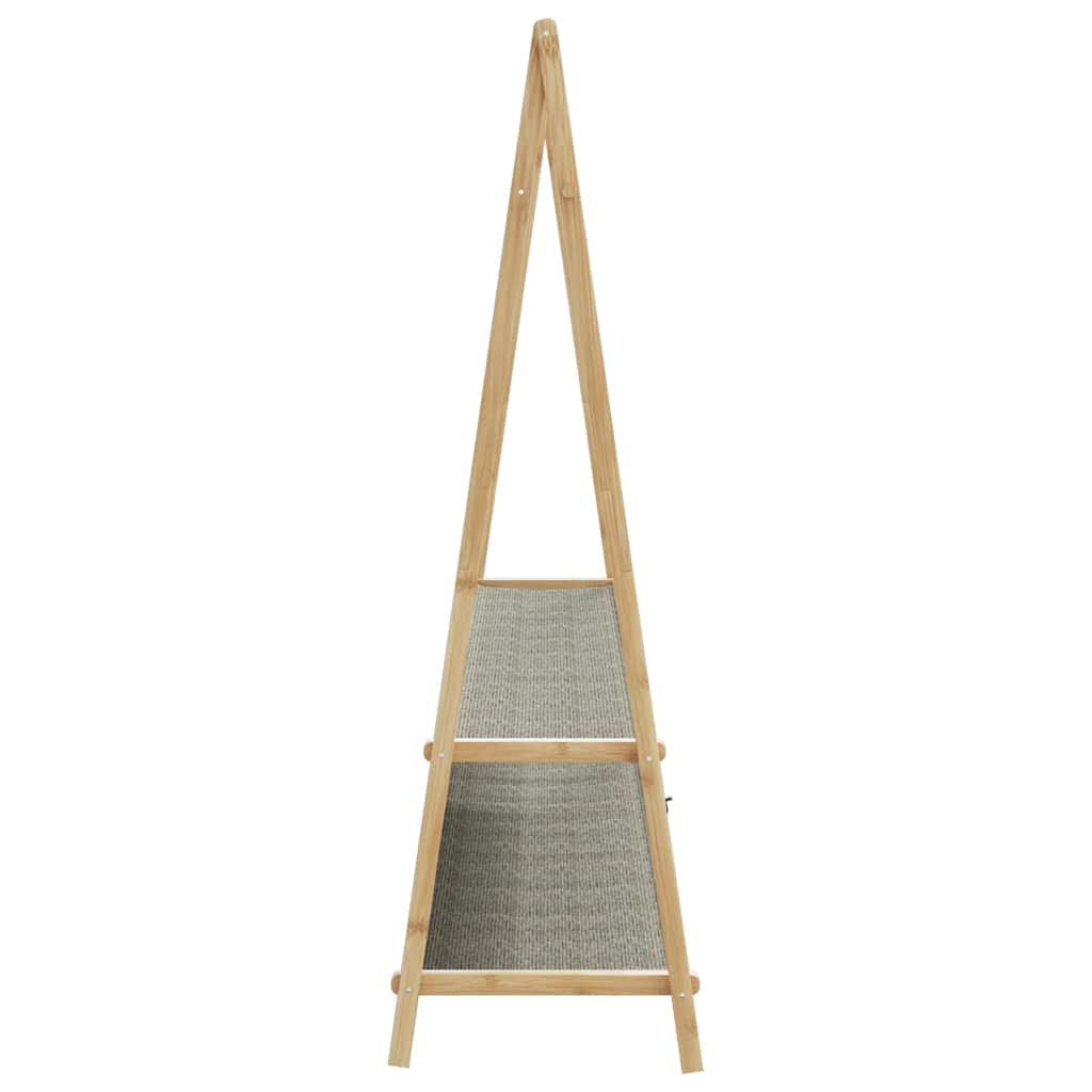 Klesstativ med hyller 132x45,5x150,5 cm bambus