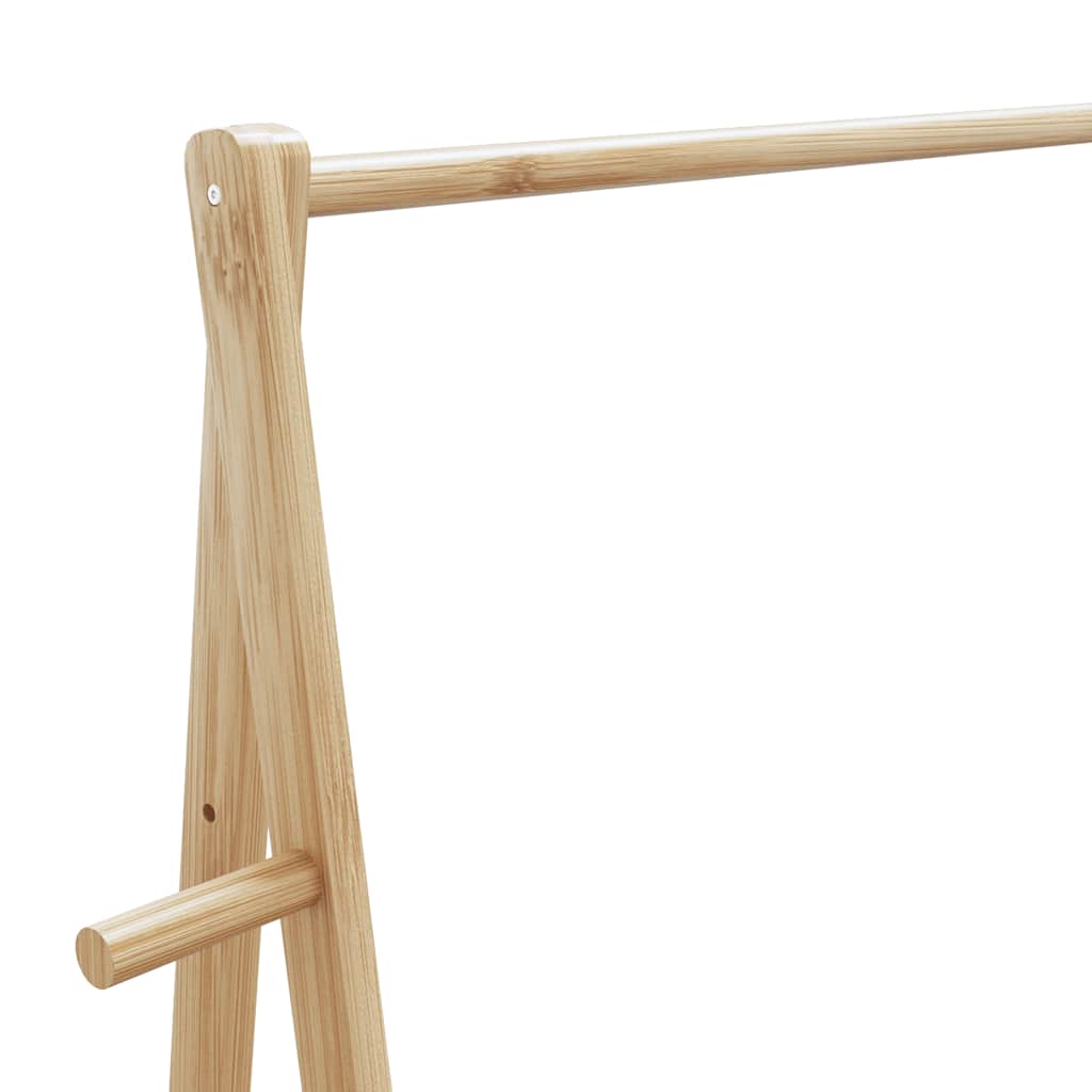 Klesstativ med hyller 132x45,5x150,5 cm bambus