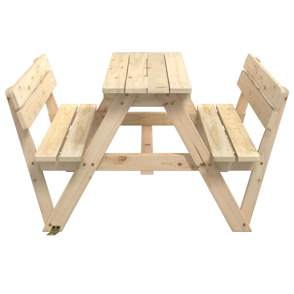Piknikbord for 4 barn med parasollhull heltre gran vidaXL
