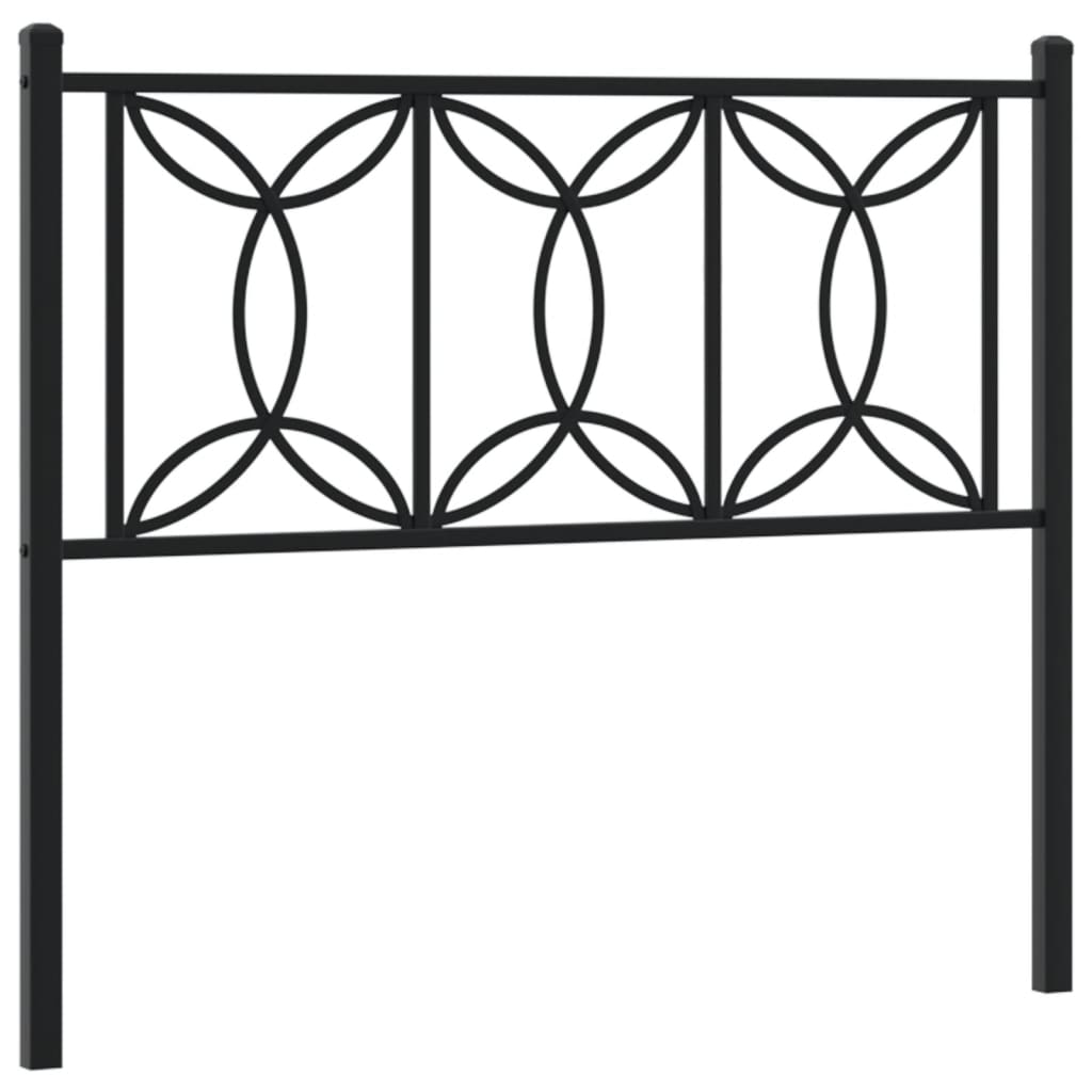 Utskiftbar sengegavl i metall svart 107 cm