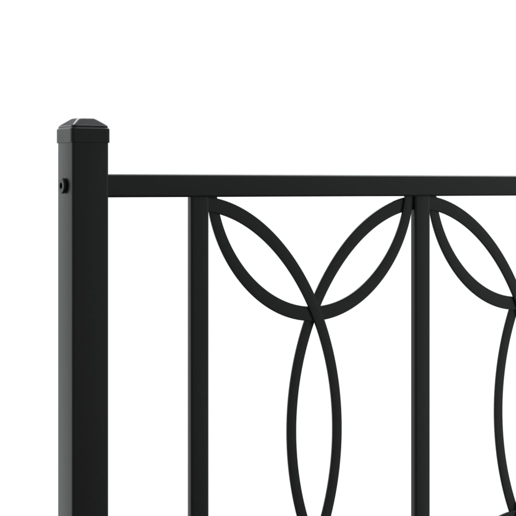 Utskiftbar sengegavl i metall svart 193 cm