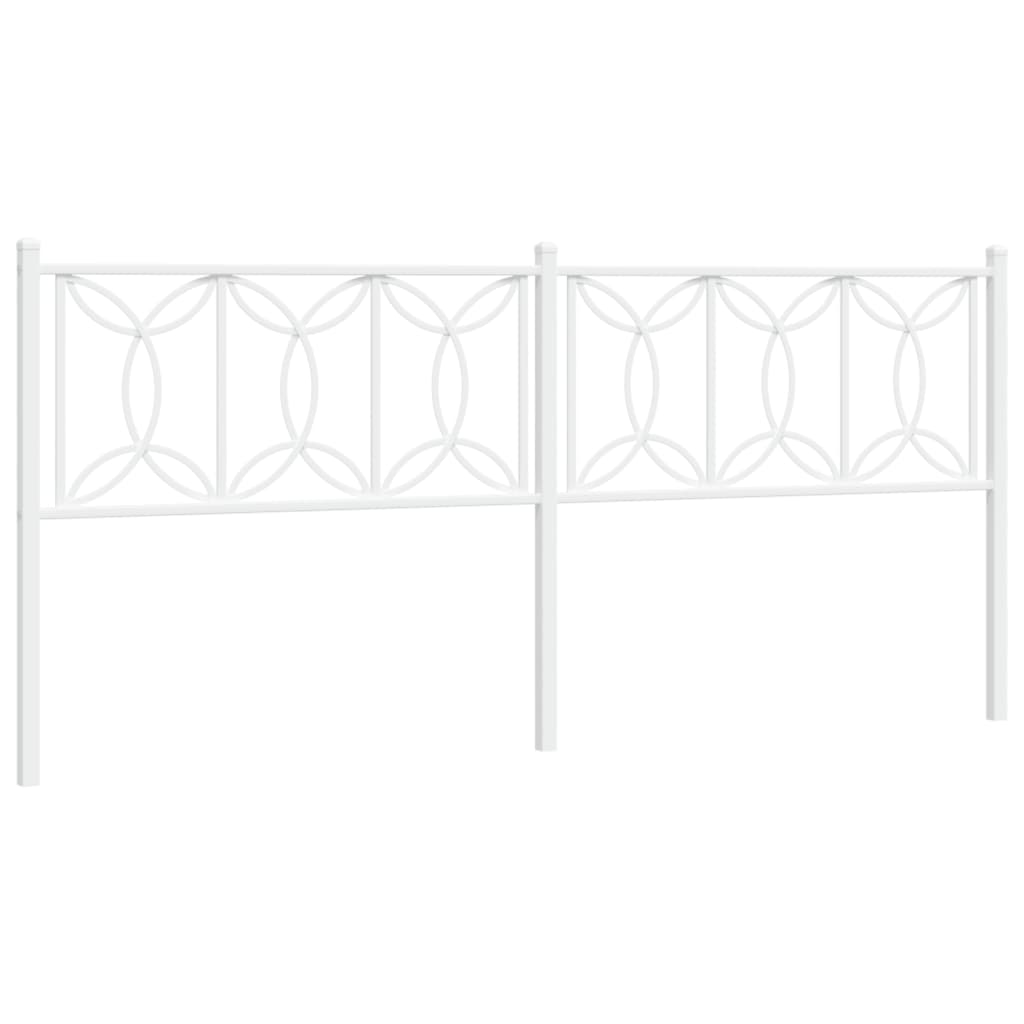 Utskiftbar sengegavl i metall hvit 193 cm