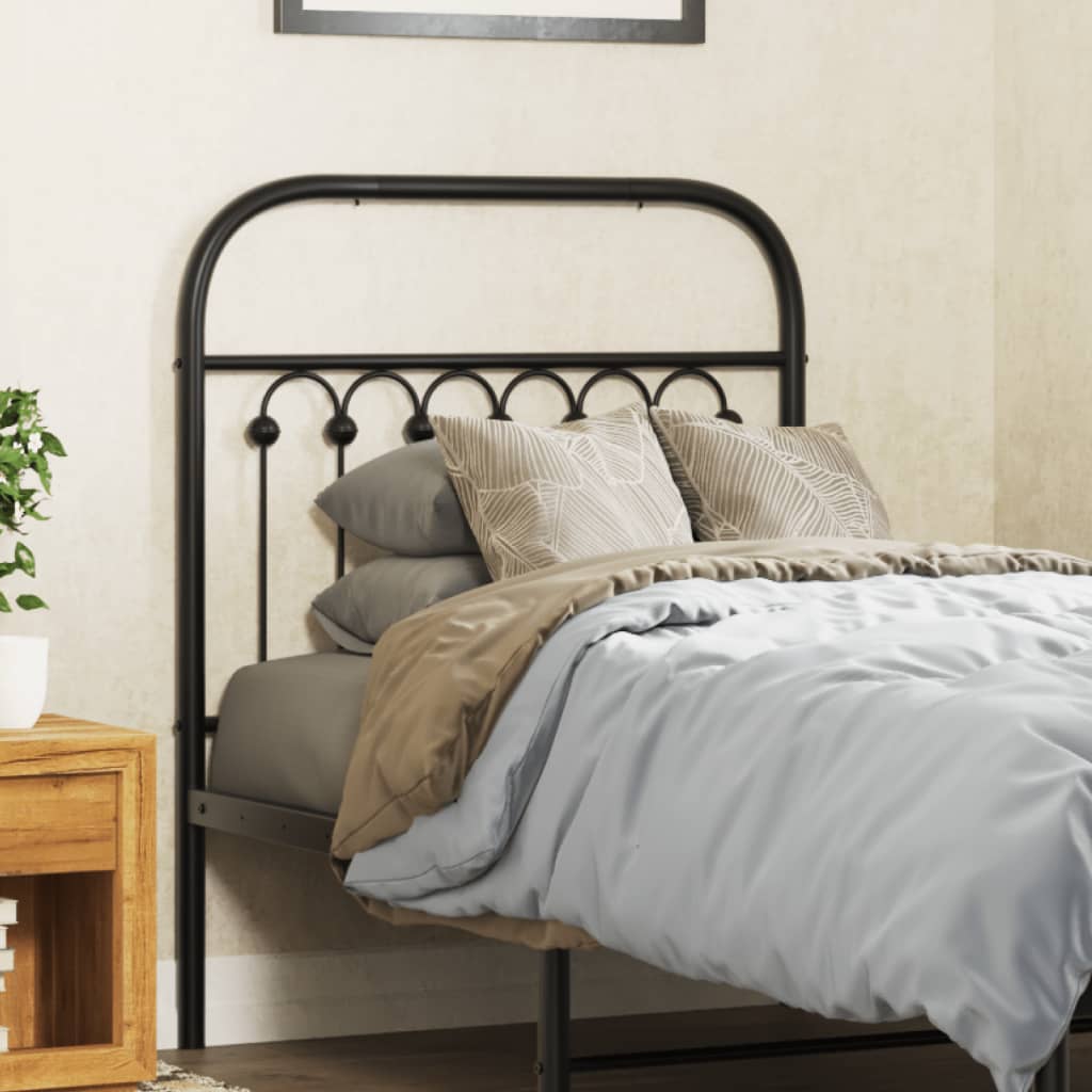 Utskiftbar sengegavl i metall svart 80 cm