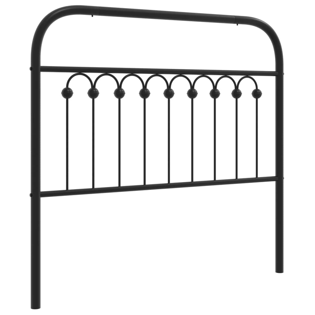 Utskiftbar sengegavl i metall svart 100 cm