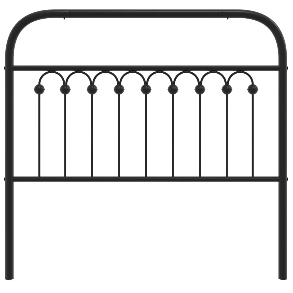Utskiftbar sengegavl i metall svart 100 cm