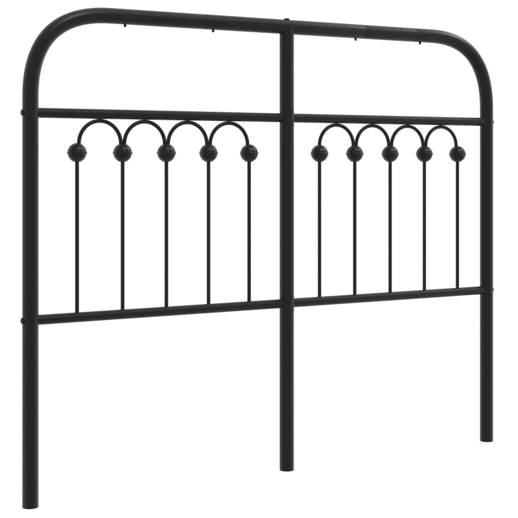 Utskiftbar sengegavl i metall svart 120 cm