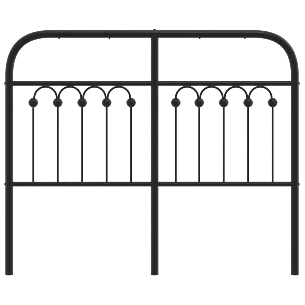 Utskiftbar sengegavl i metall svart 120 cm