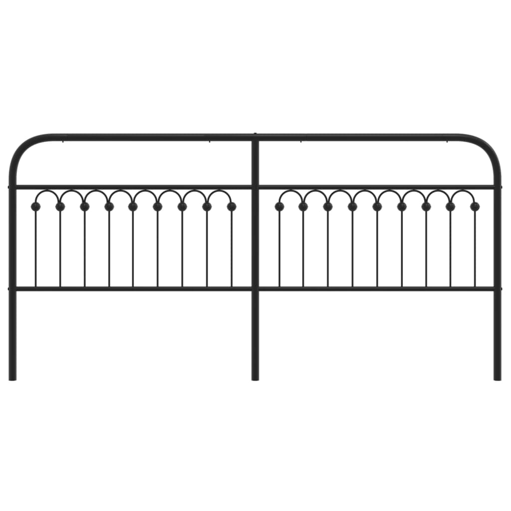 Utskiftbar sengegavl i metall svart 193 cm