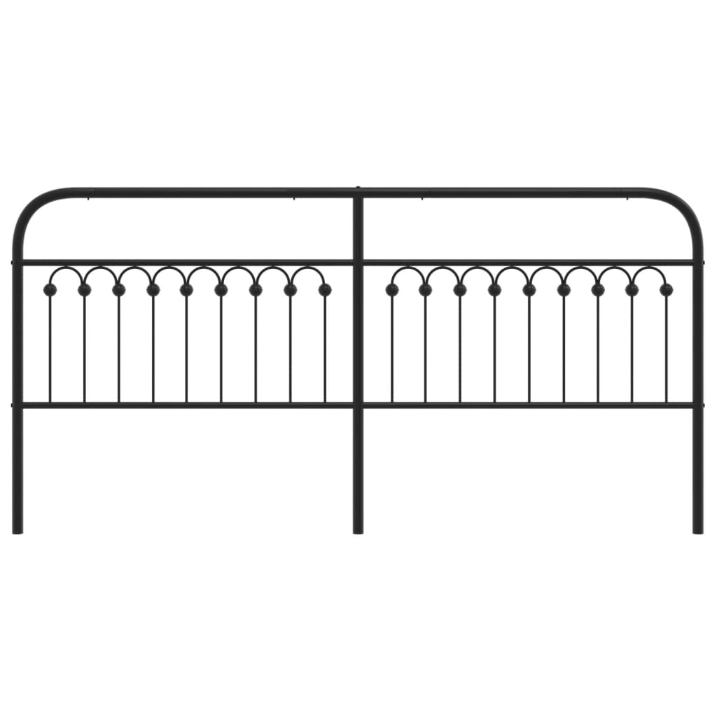 Utskiftbar sengegavl i metall svart 200 cm