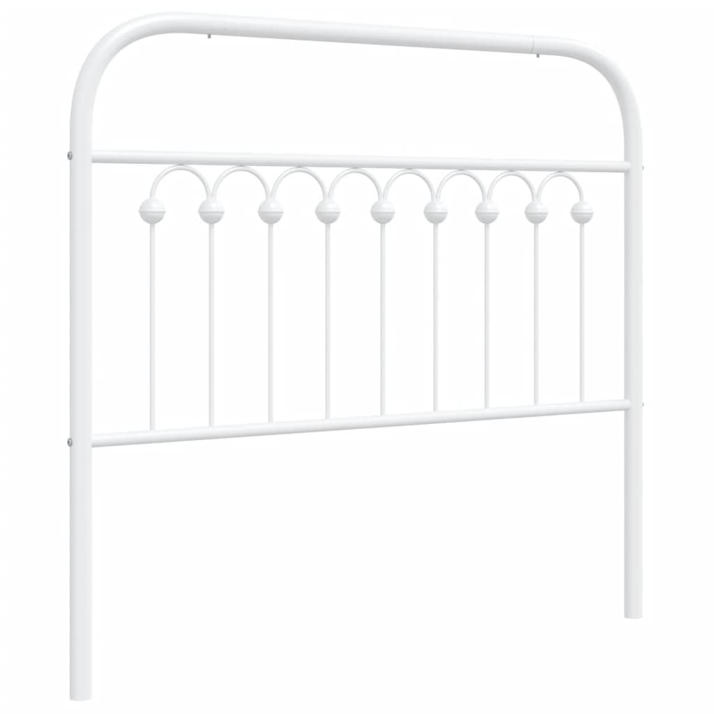 Utskiftbar sengegavl i metall hvit 100 cm