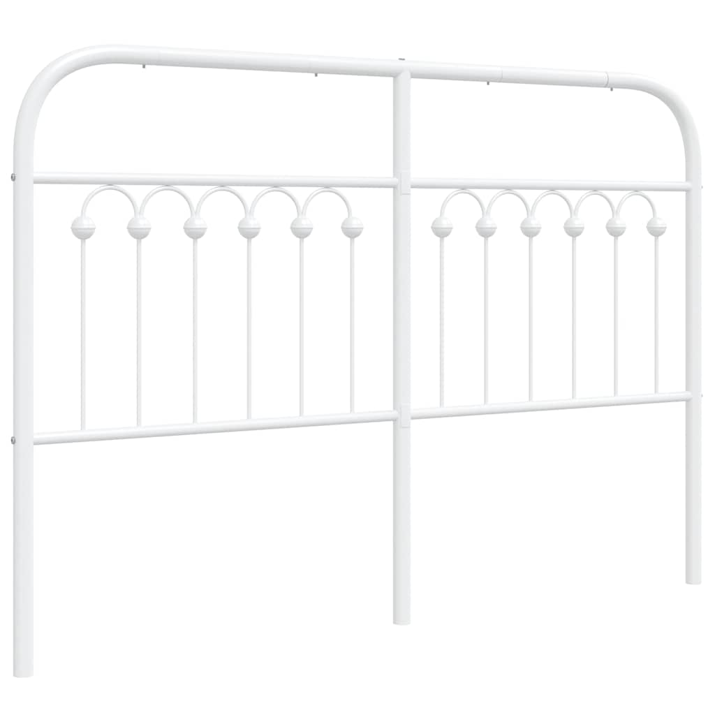 Utskiftbar sengegavl i metall hvit 135 cm