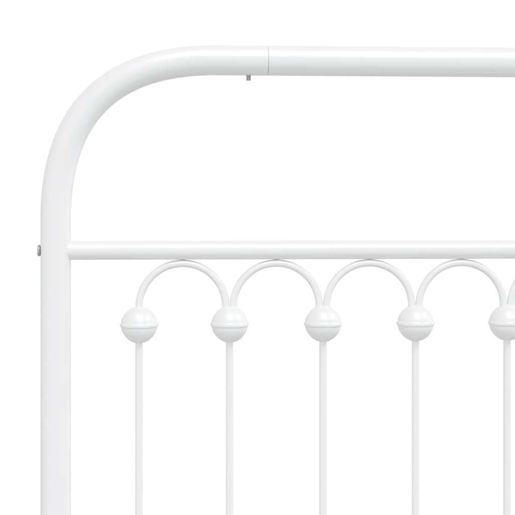 Utskiftbar sengegavl i metall hvit 135 cm