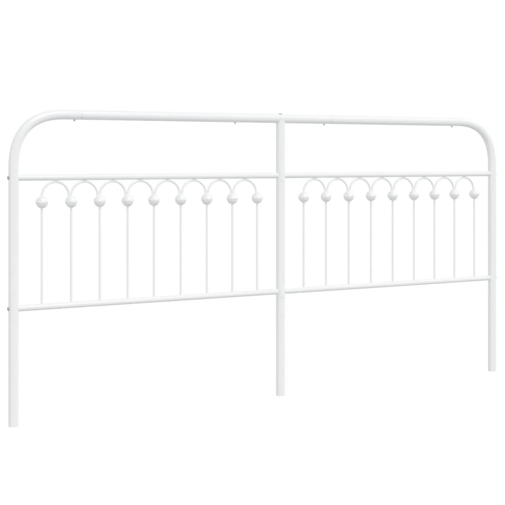 Utskiftbar sengegavl i metall hvit 193 cm