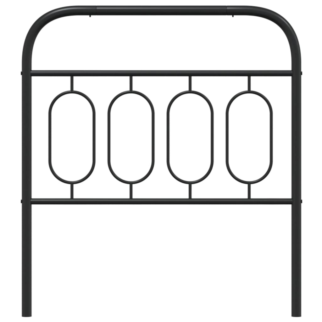 Utskiftbar sengegavl i metall svart 90 cm