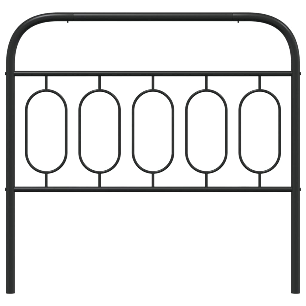 Utskiftbar sengegavl i metall svart 100 cm