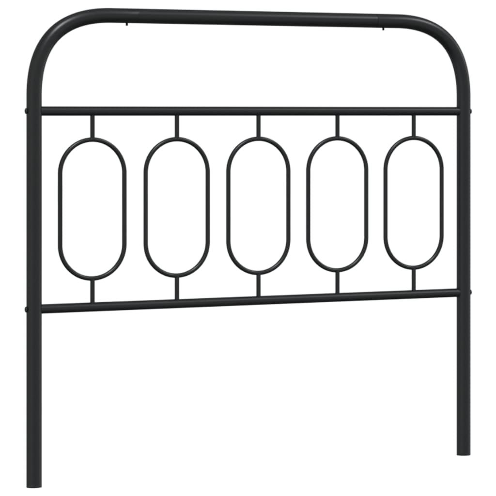 Utskiftbar sengegavl i metall svart 107 cm