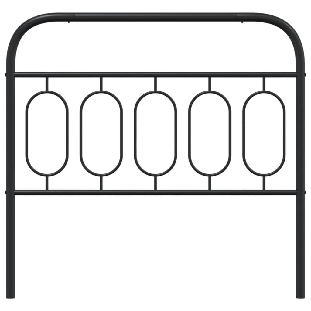 Utskiftbar sengegavl i metall svart 107 cm