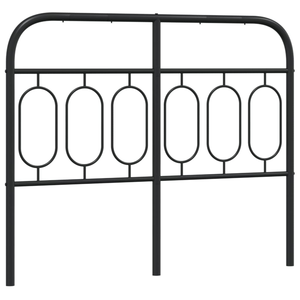 Utskiftbar sengegavl i metall svart 120 cm
