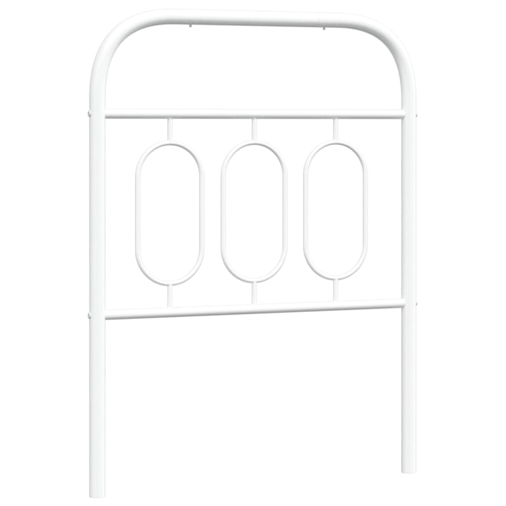 Utskiftbar sengegavl i metall hvit 75 cm