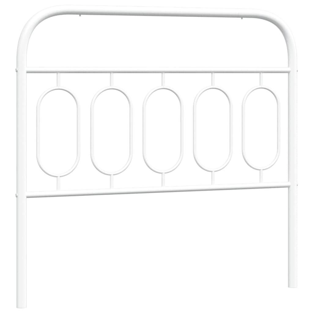 Utskiftbar sengegavl i metall hvit 100 cm
