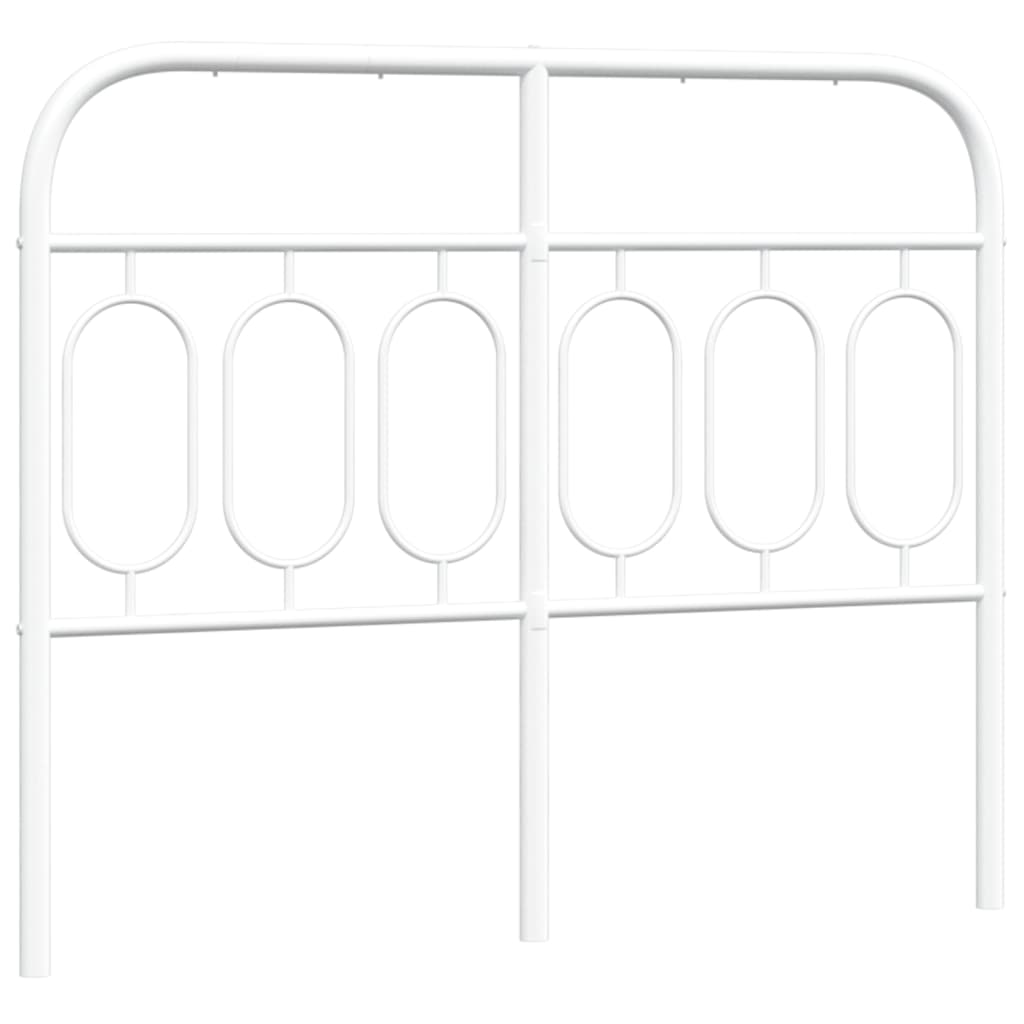 Utskiftbar sengegavl i metall hvit 120 cm