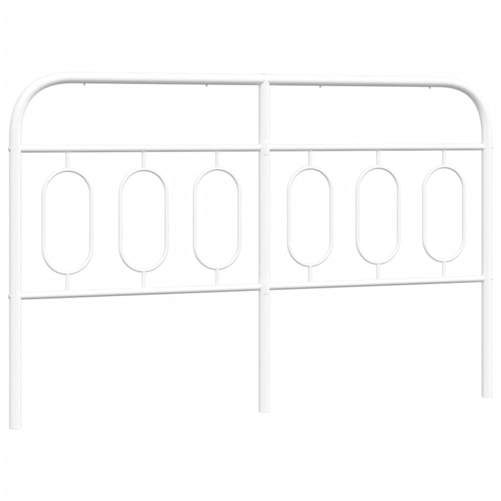 Utskiftbar sengegavl i metall hvit 137 cm