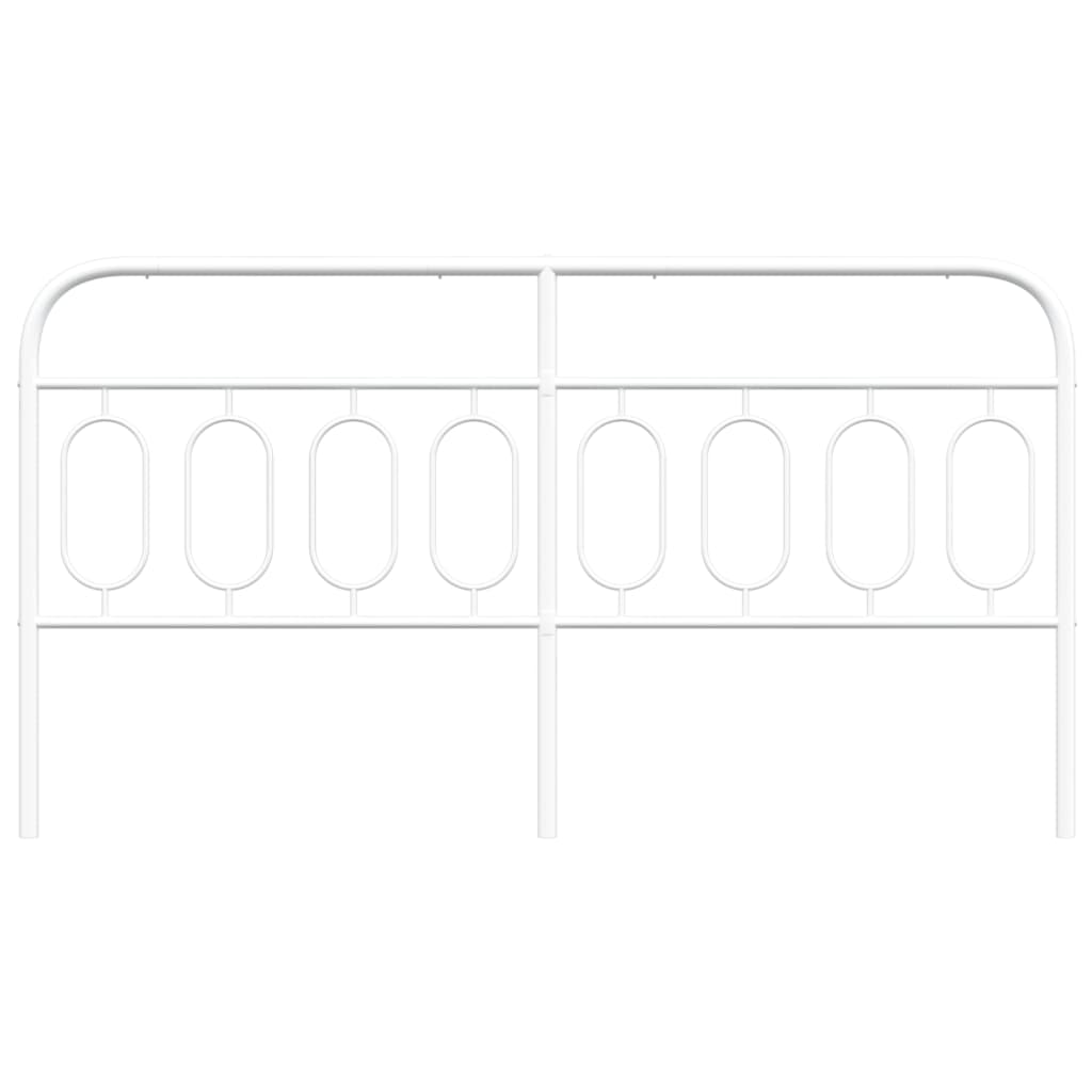 Utskiftbar sengegavl i metall hvit 160 cm