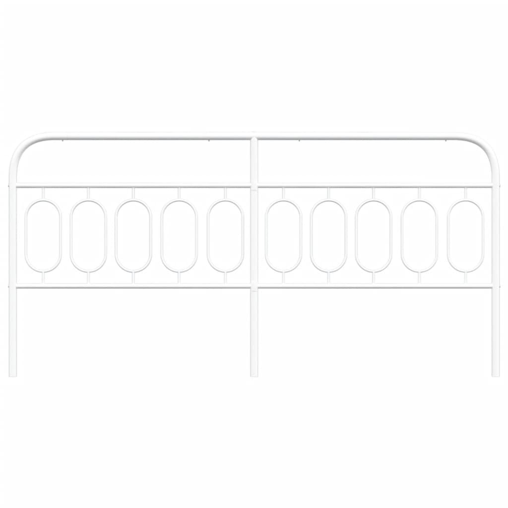 Utskiftbar sengegavl i metall hvit 200 cm