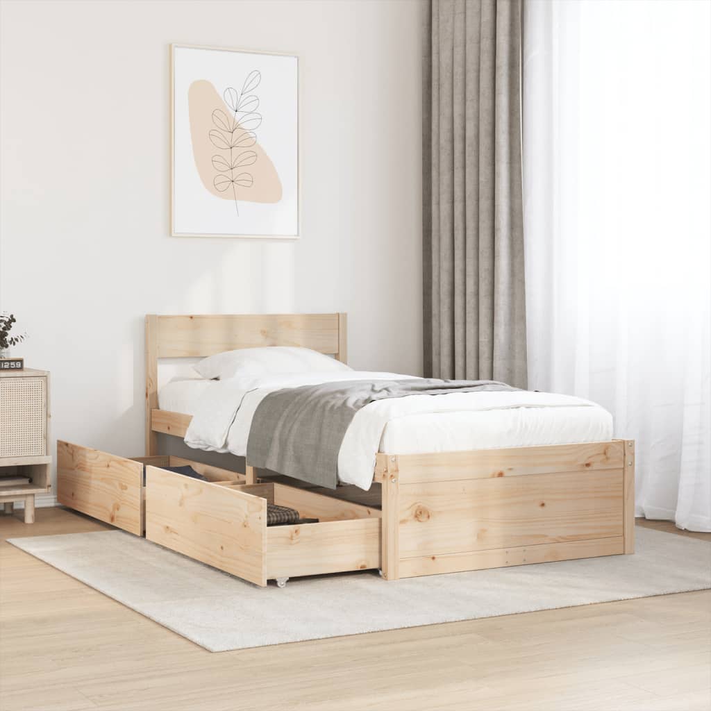 Sengeramme uten madrass 90x190 cm heltre furu