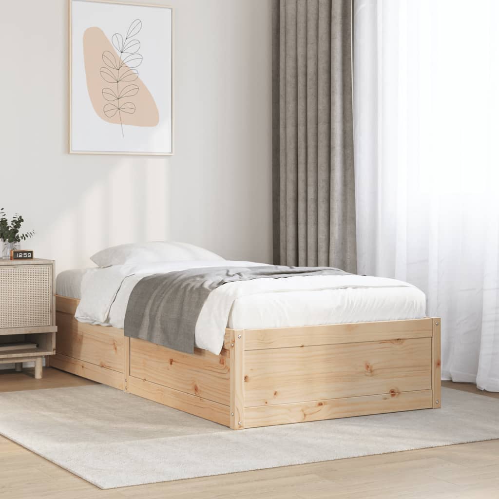Sengeramme uten madrass 75x190 cm heltre furu