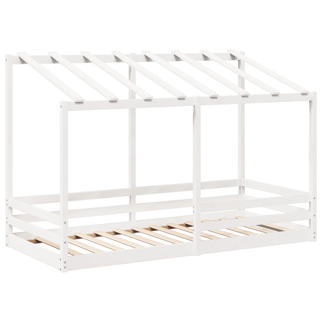 Tak for barneseng hvit 100x200 cm heltre furu