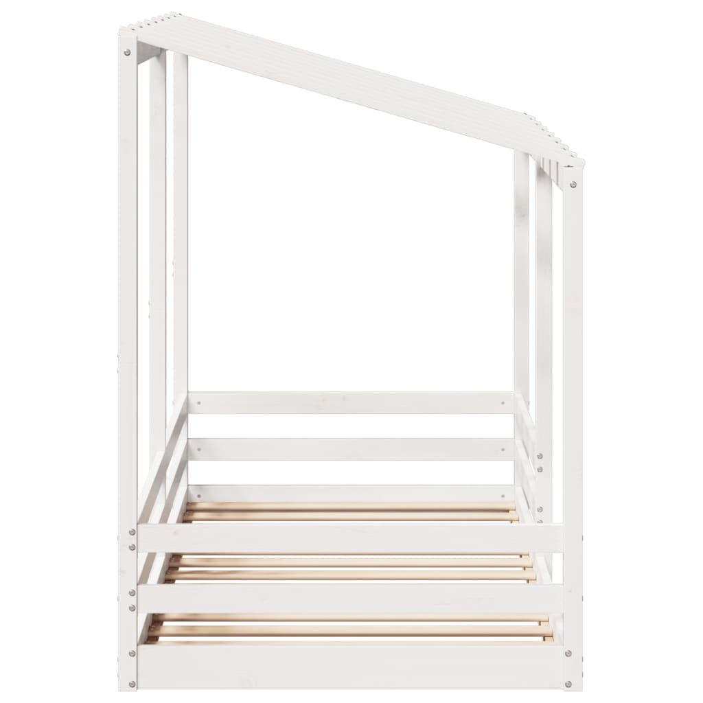 Tak for barneseng hvit 100x200 cm heltre furu