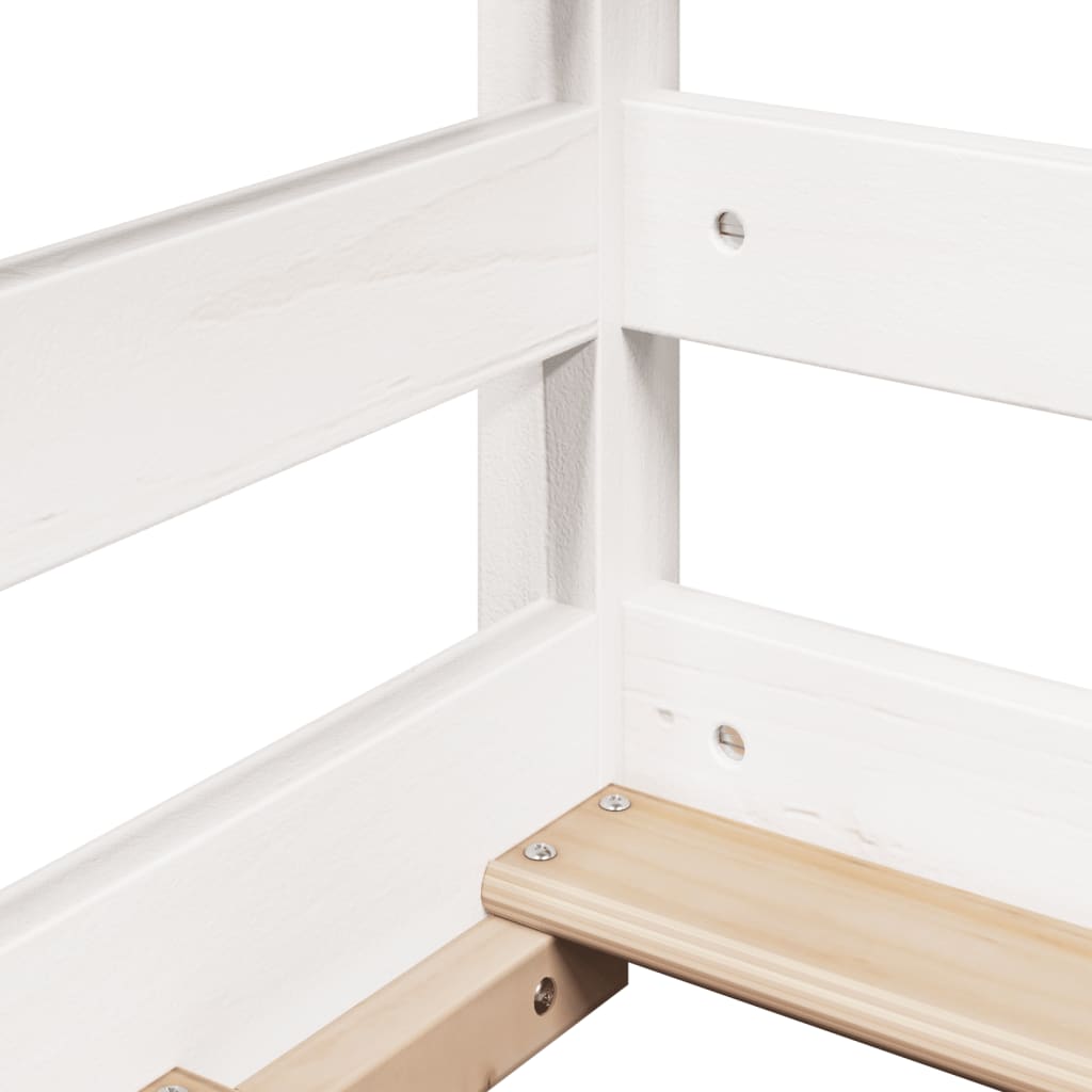 Tak for barneseng hvit 100x200 cm heltre furu