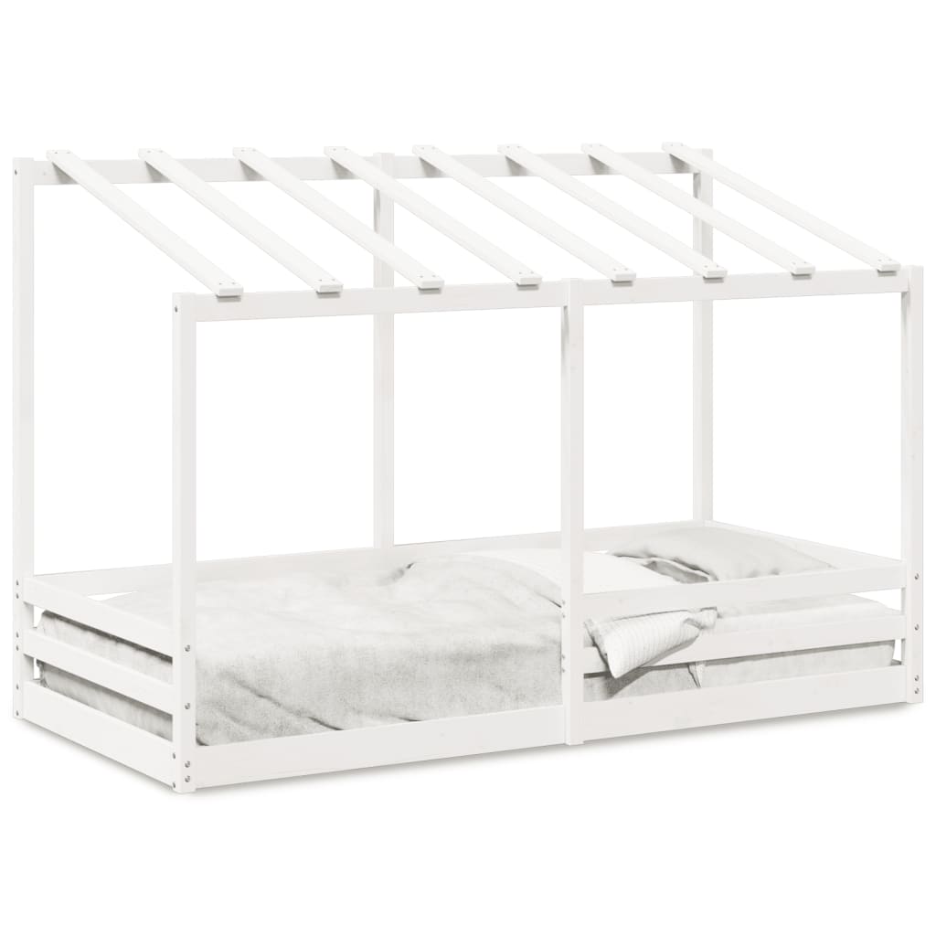 Tak for barneseng hvit 100x200 cm heltre furu