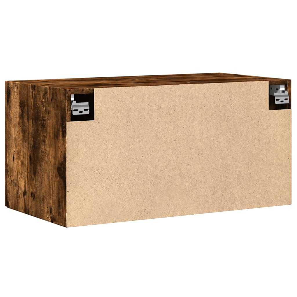 Veggskap røkt eik 80x42,5x40 cm konstruert tre vidaXL