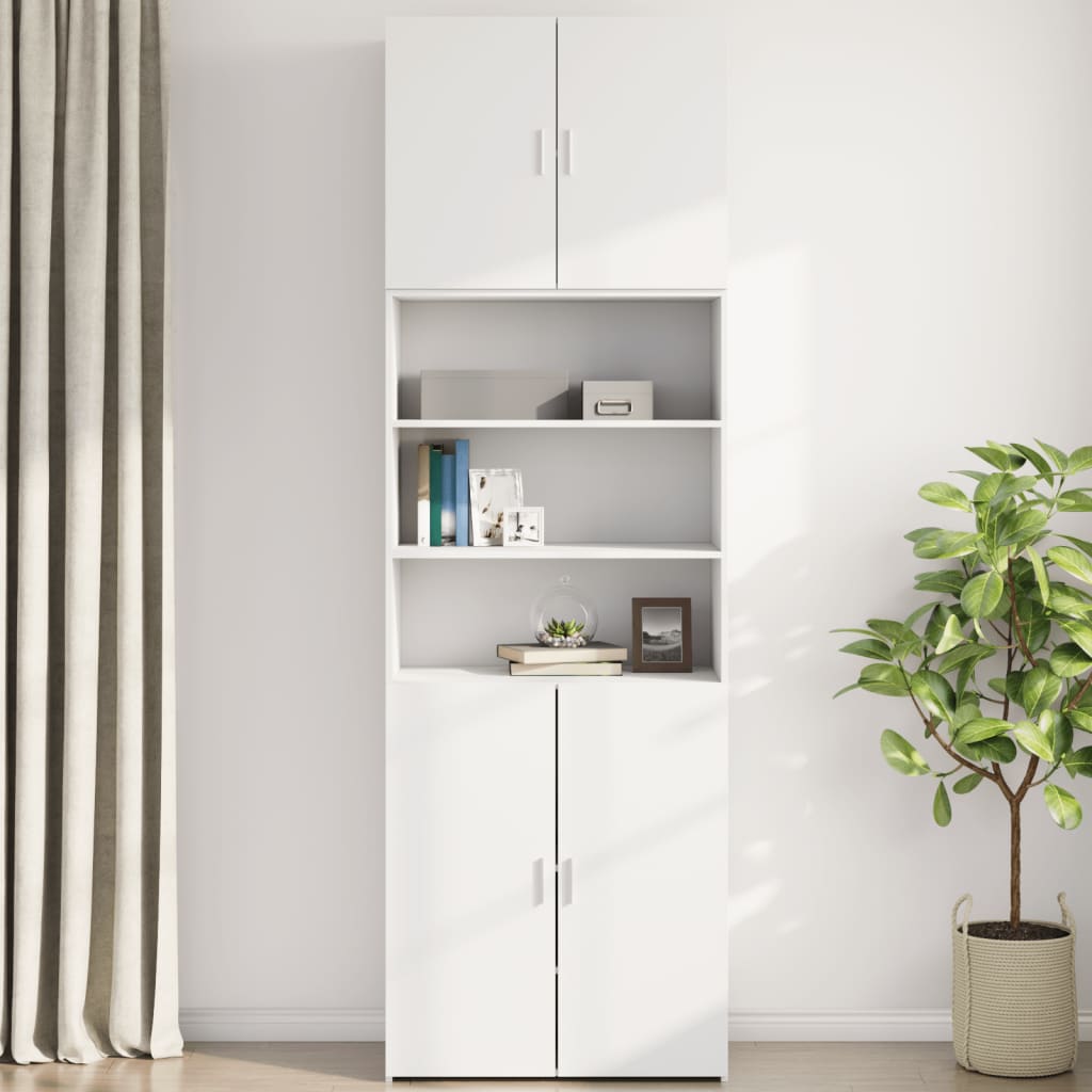 Veggskap hvit 80x42,5x64 cm konstruert tre vidaXL