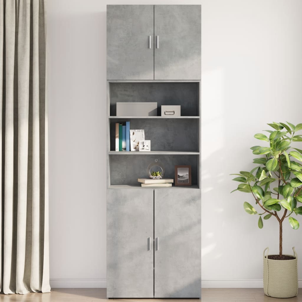 Veggskap betonggrå 80x42,5x64 cm konstruert tre vidaXL