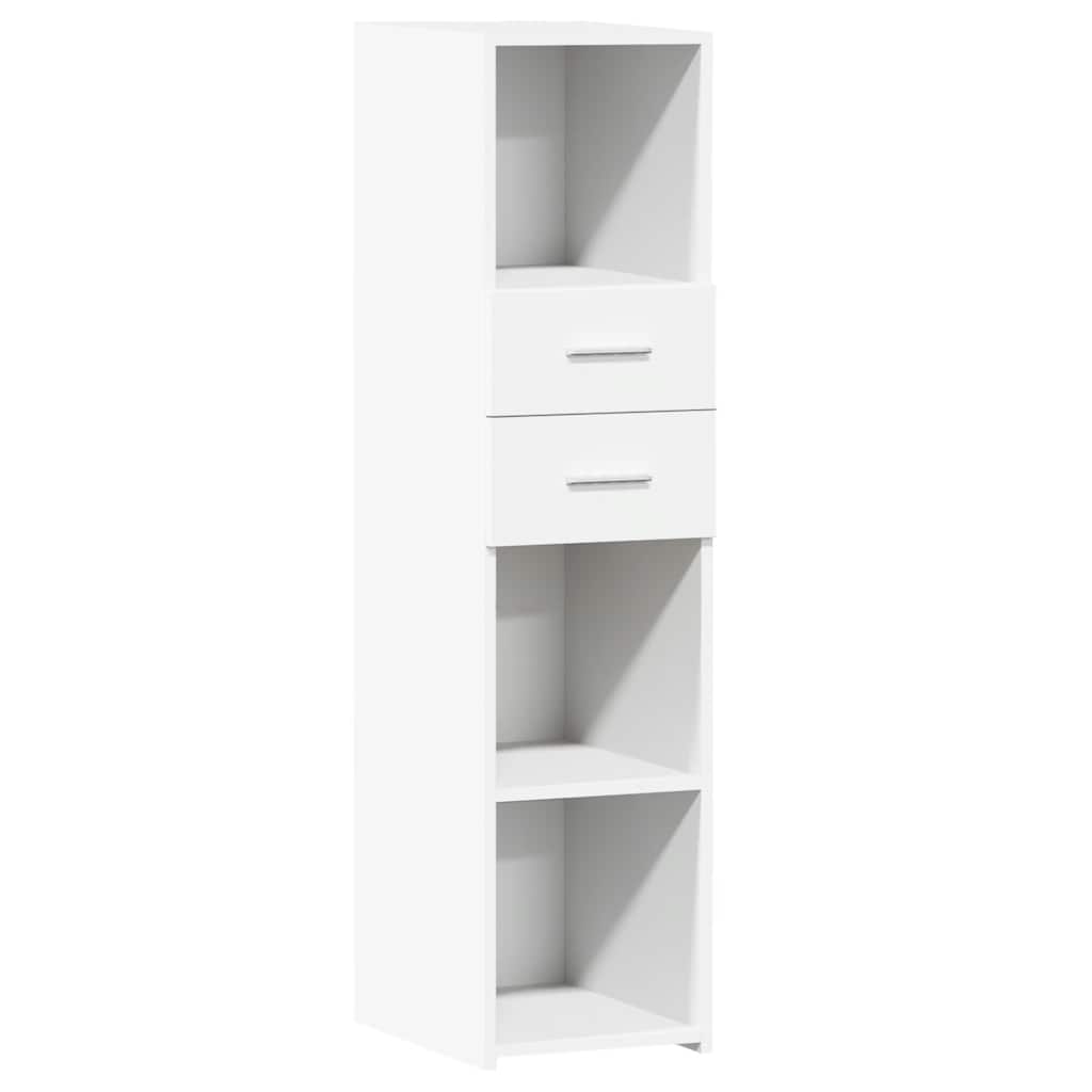 Hylle hvit 30x42,5x124 cm konstruert tre