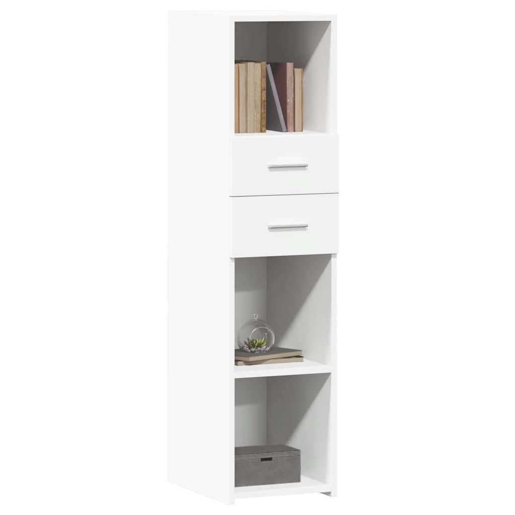 Hylle hvit 30x42,5x124 cm konstruert tre
