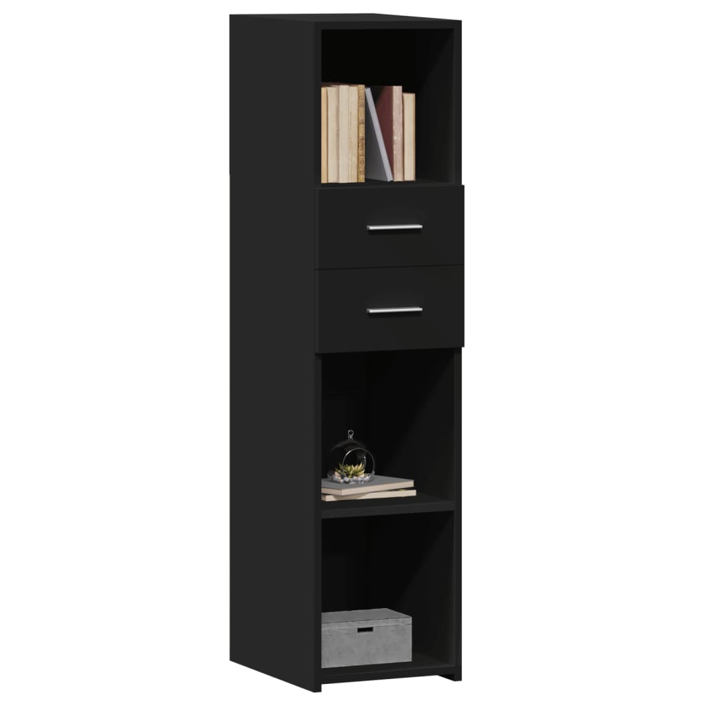 Hylle svart 30x42,5x124 cm konstruert tre