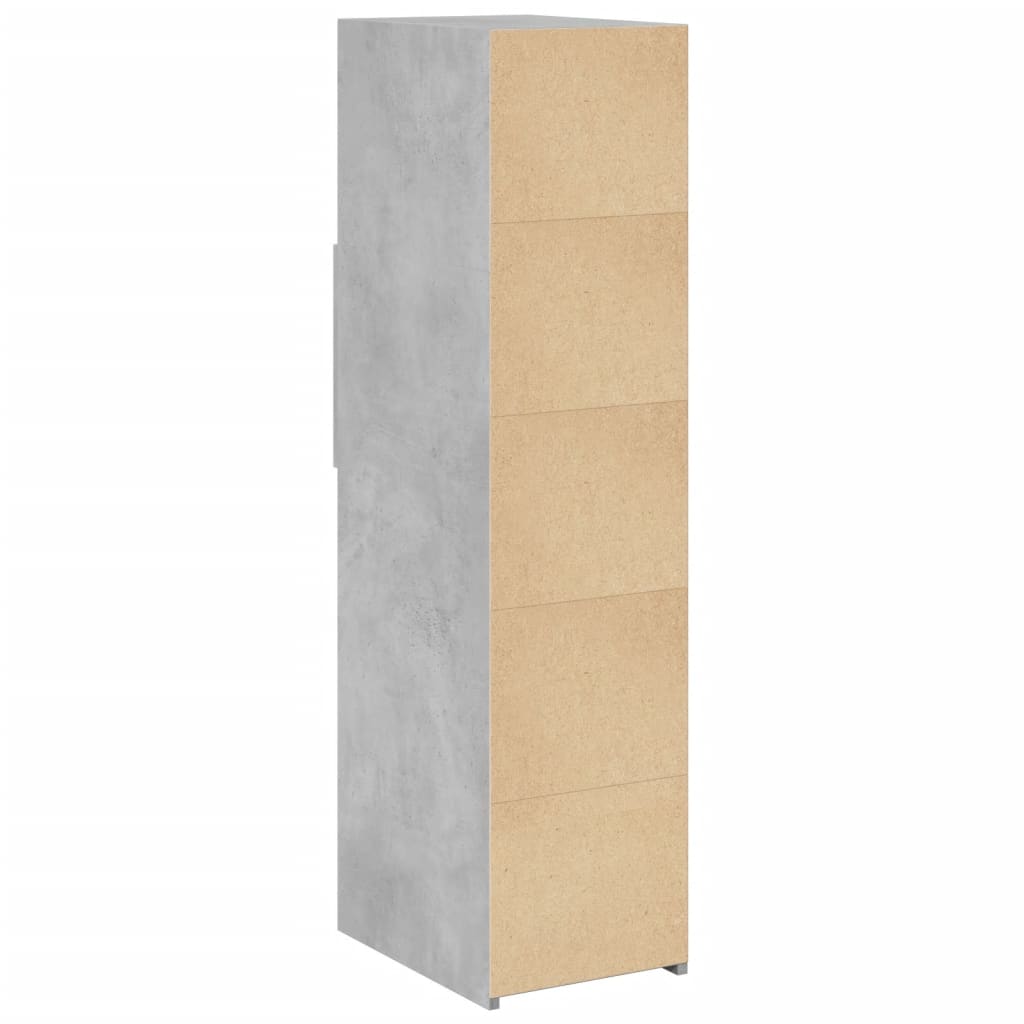 Hylle betonggrå 30x42,5x124 cm konstruert tre