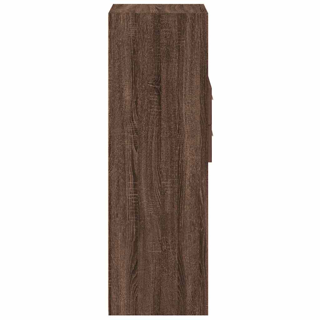 Hylle brun eik 30x42,5x124 cm konstruert tre