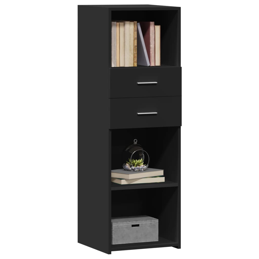Hylle svart 40x42,5x124 cm konstruert tre